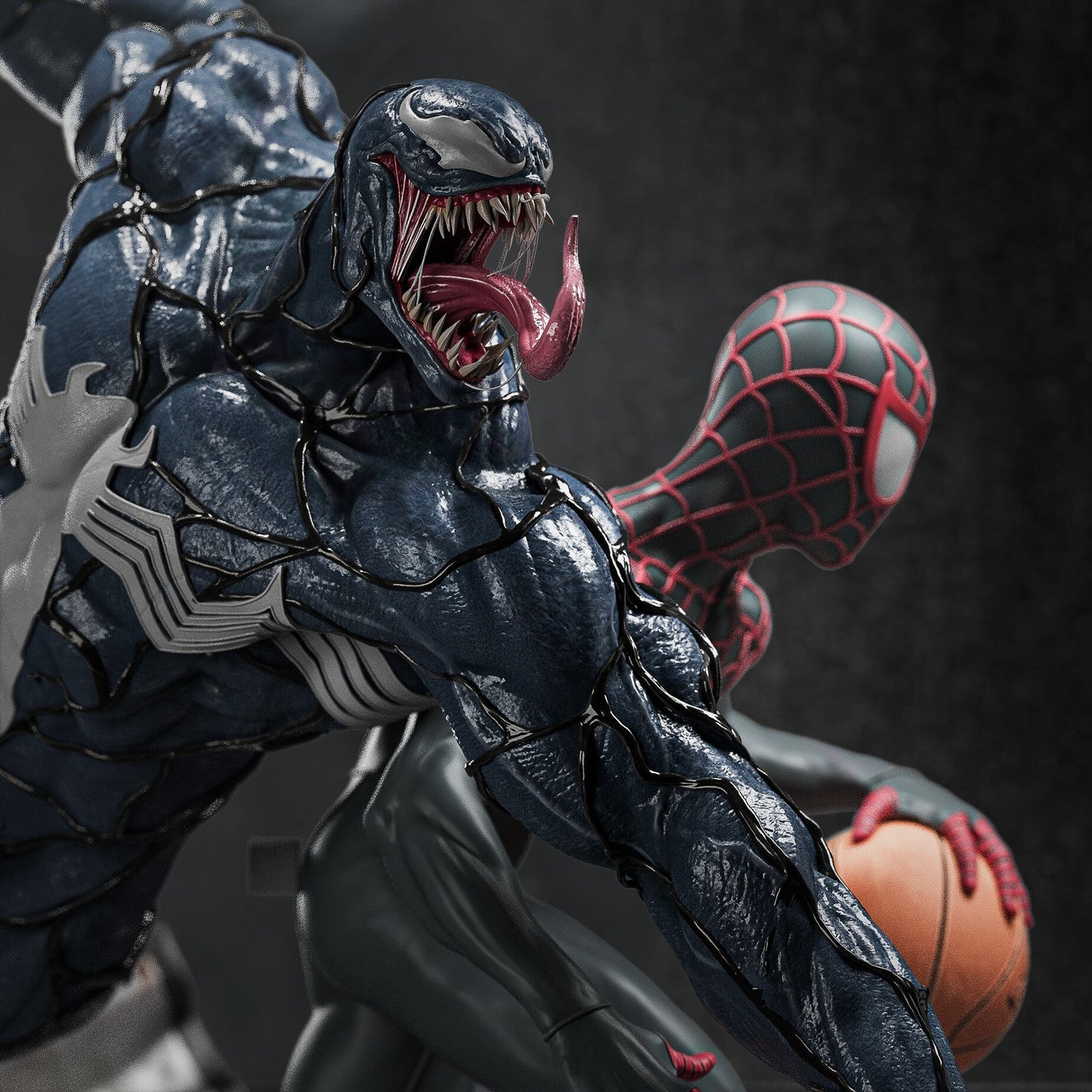 1459 Spiderman Miles Morales VS Venom - Marvel Comics - STL 3D Print Files