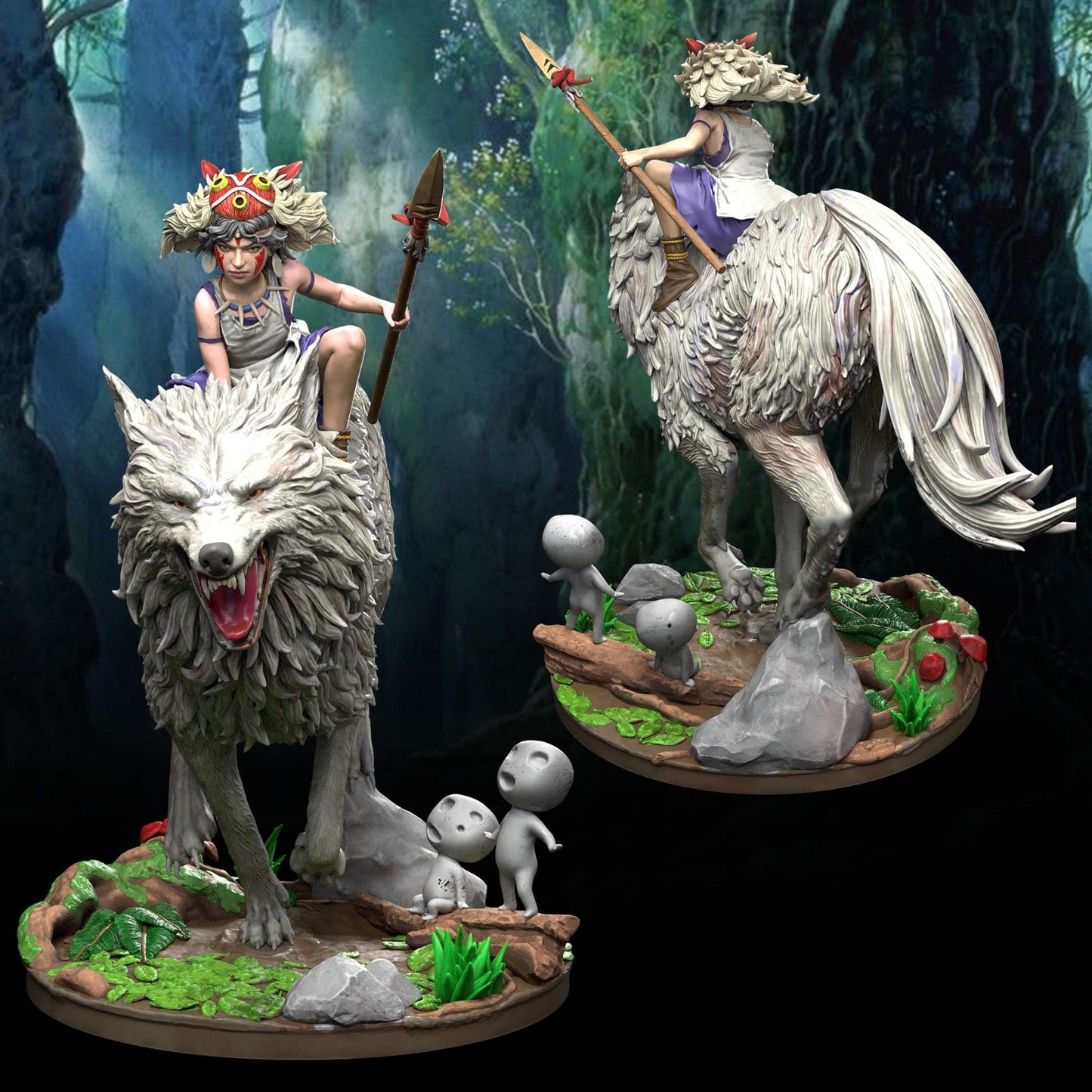 1253 Princess Mononoke - STL 3D Print Files