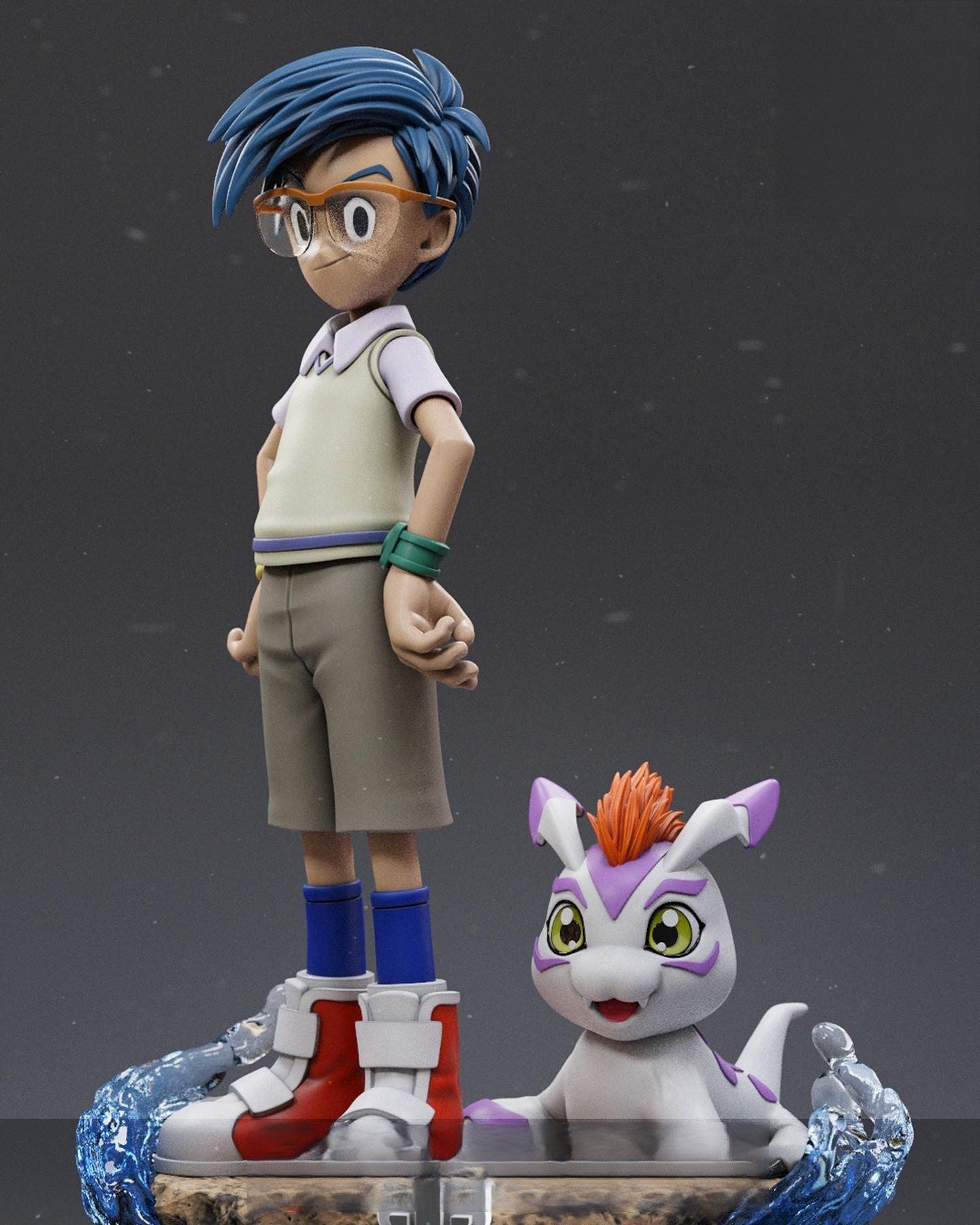 Joe and Gomamon - Digimon - STL 3D Print Files