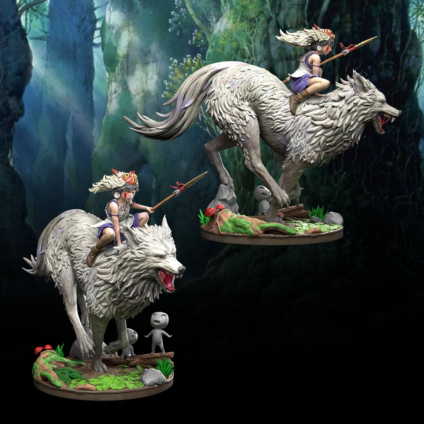 1253 Princess Mononoke - STL 3D Print Files