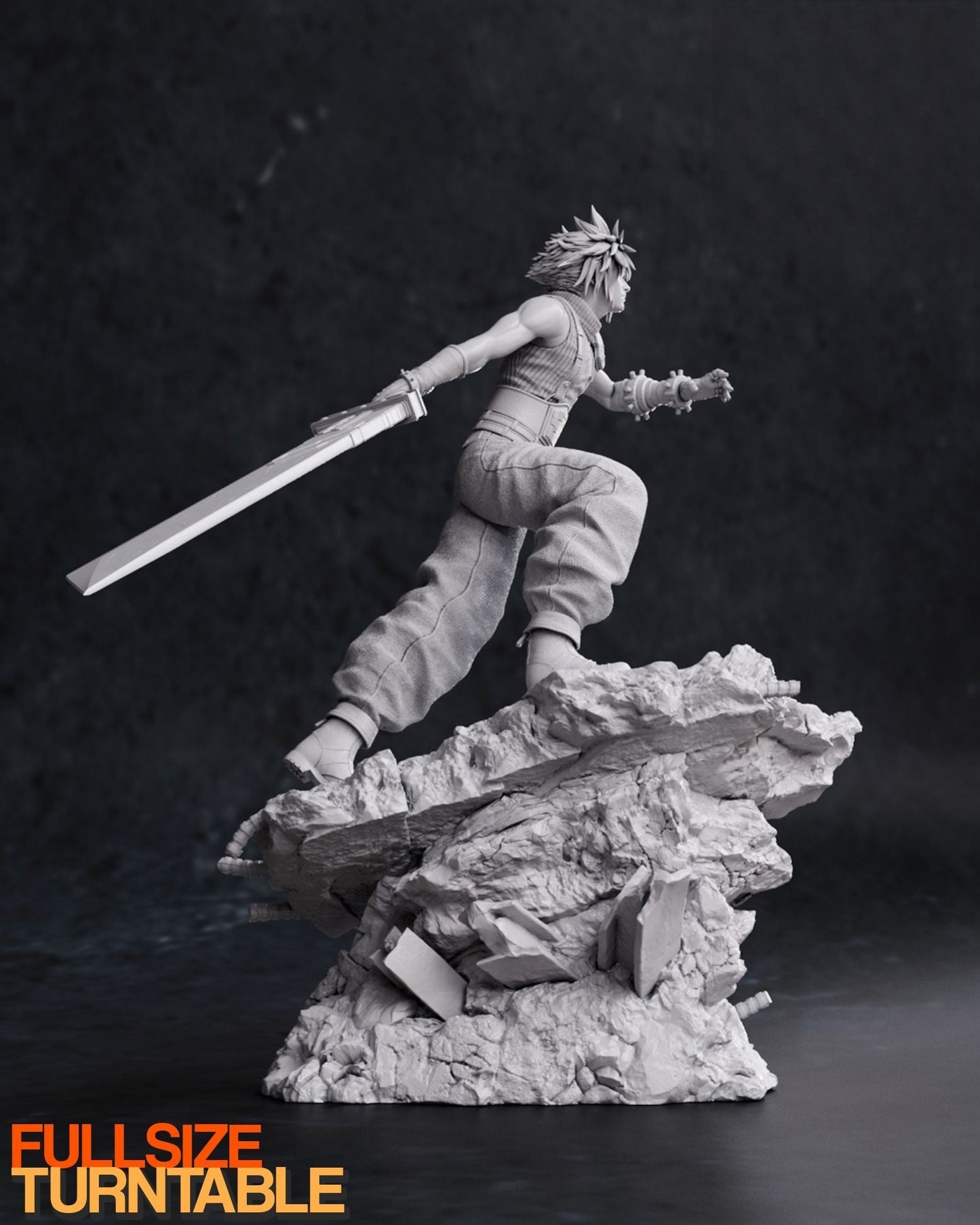 1230 Cloud - Final Fantasy - STL 3D Print Files