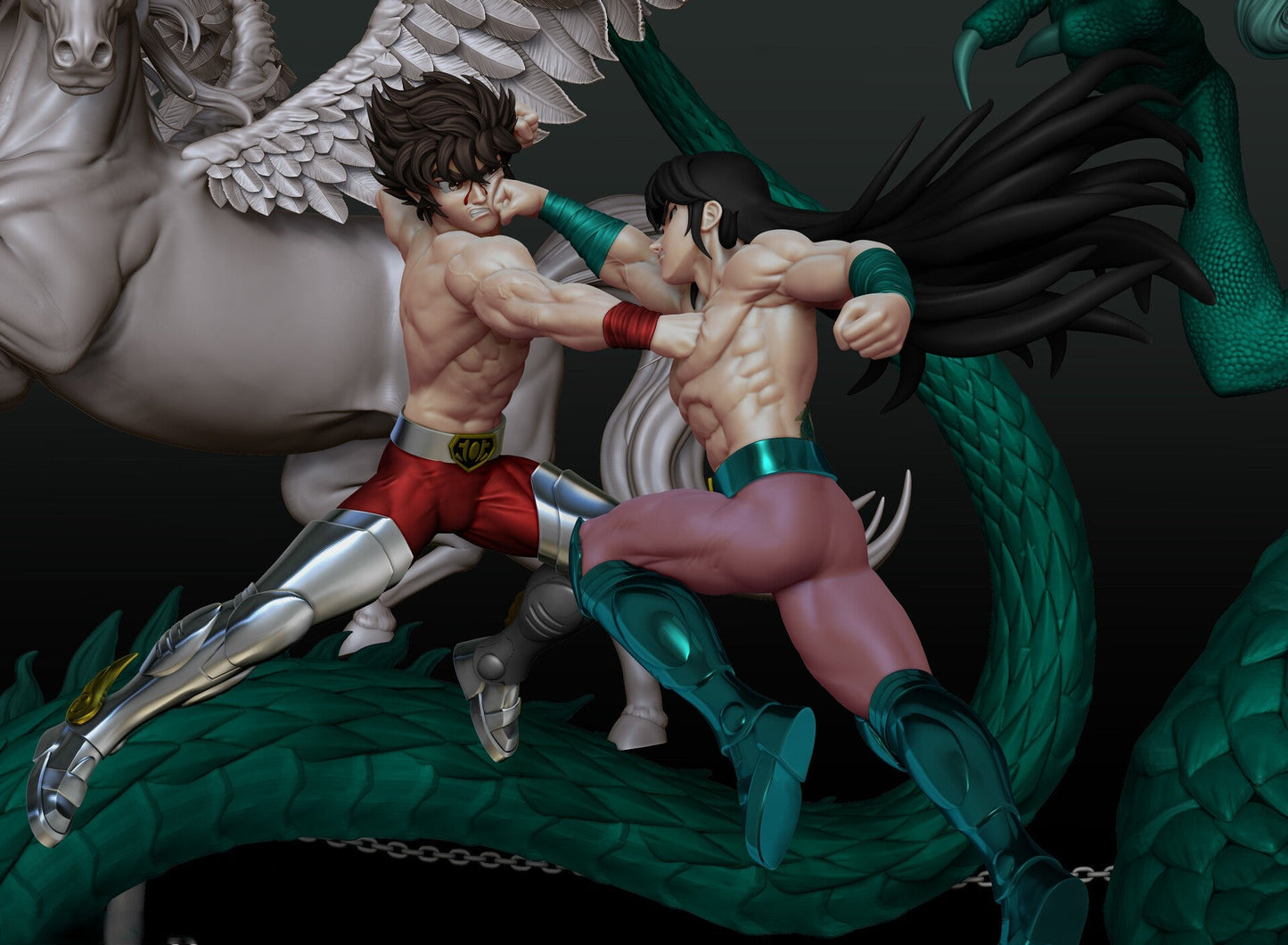 Seiya VS Shiryu - Saint Seiya - STL 3D Print Files