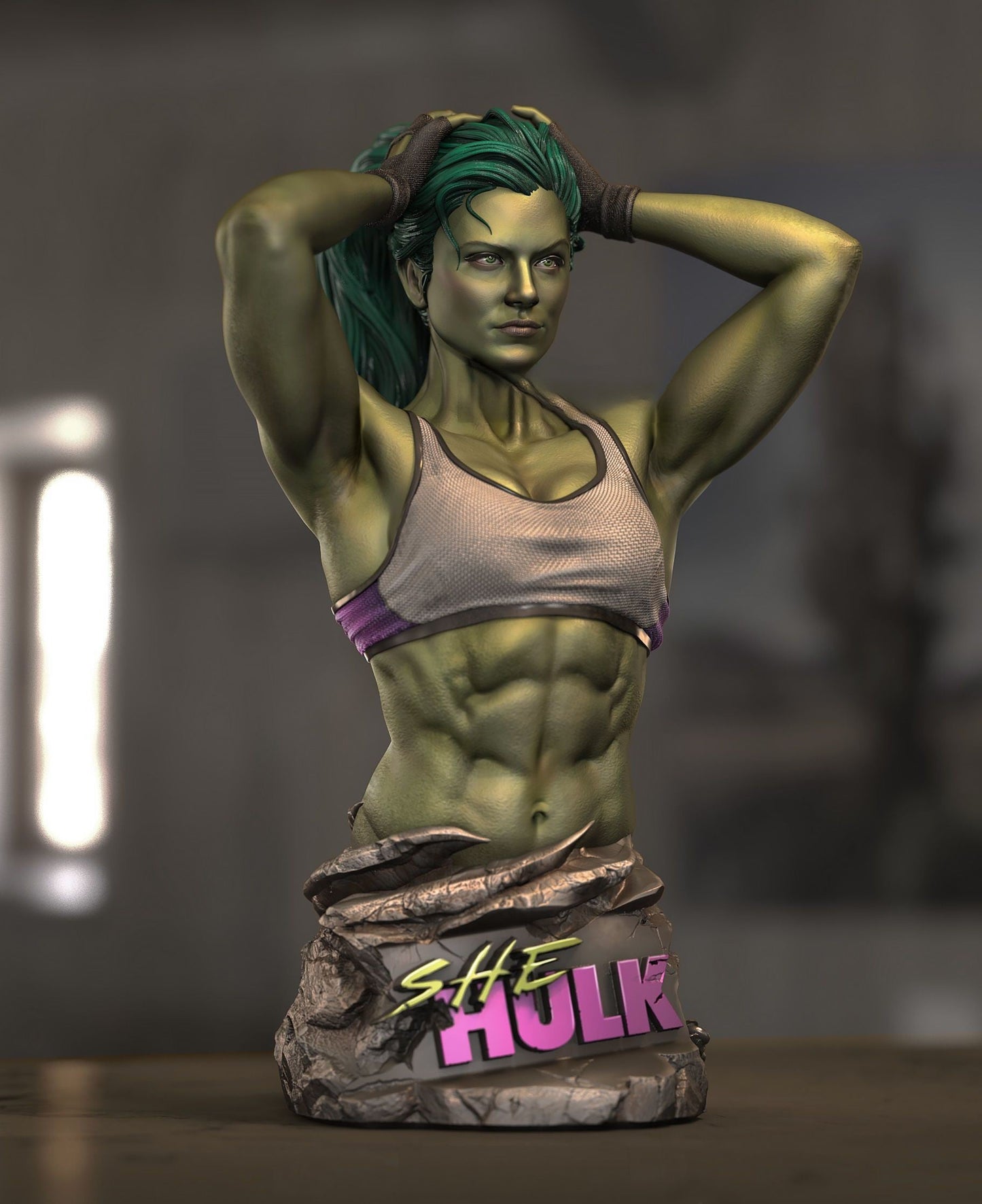 SHE-HULK BUST -  Marvel Comics - STL 3D Print Files