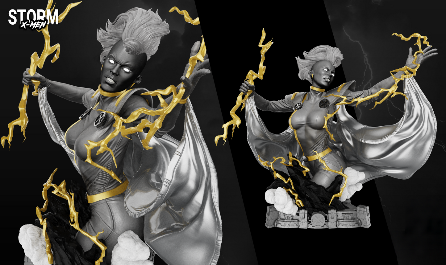 Storm Statue and Bust - X-men - STL 3D Print Files