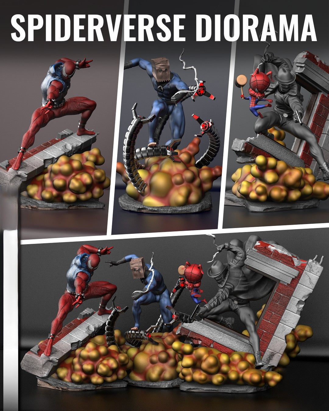 Spiderverse Diorama - STL 3D Print Files