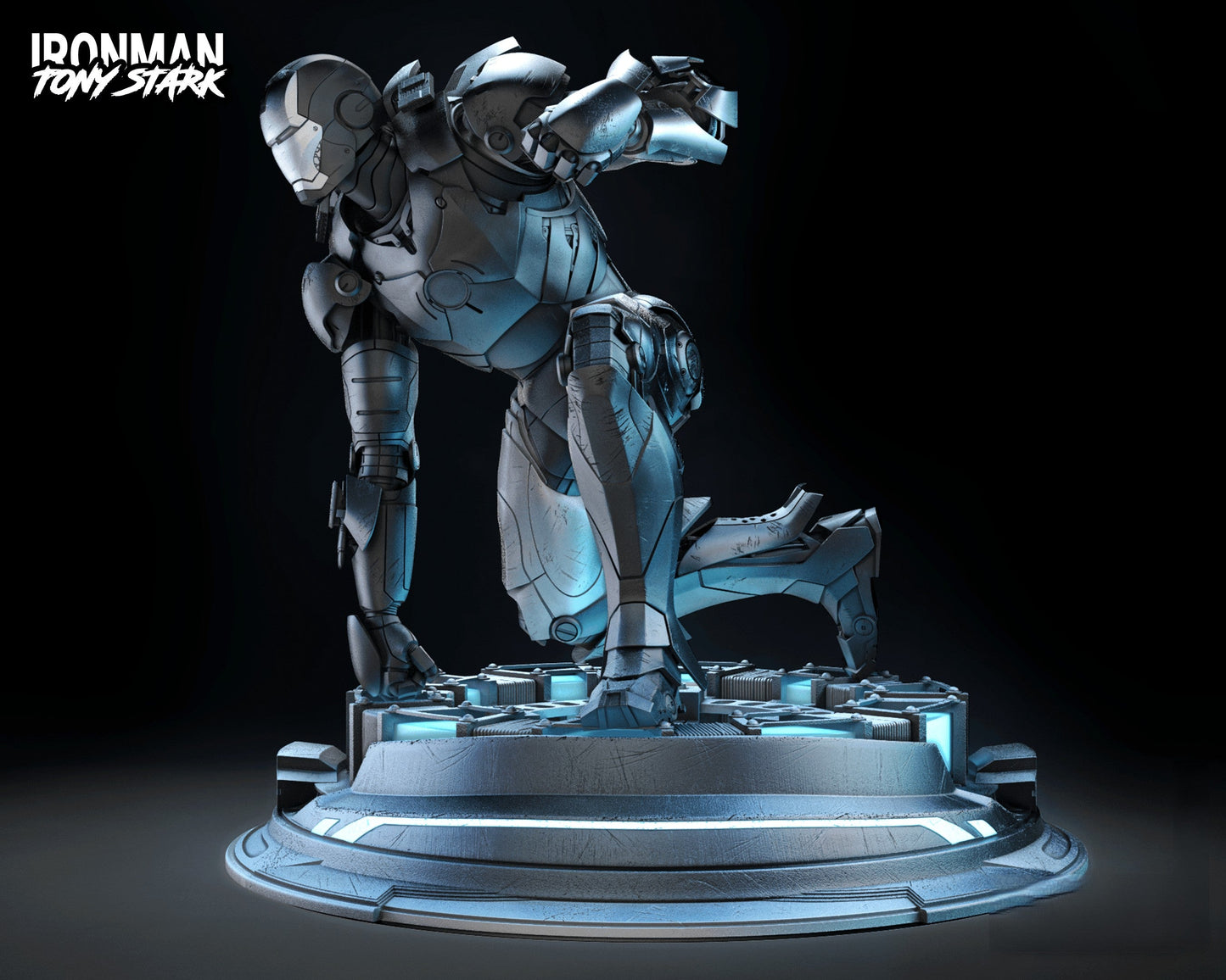 Iron Man Landing Pose - Marvel Comics - STL 3D Print Files