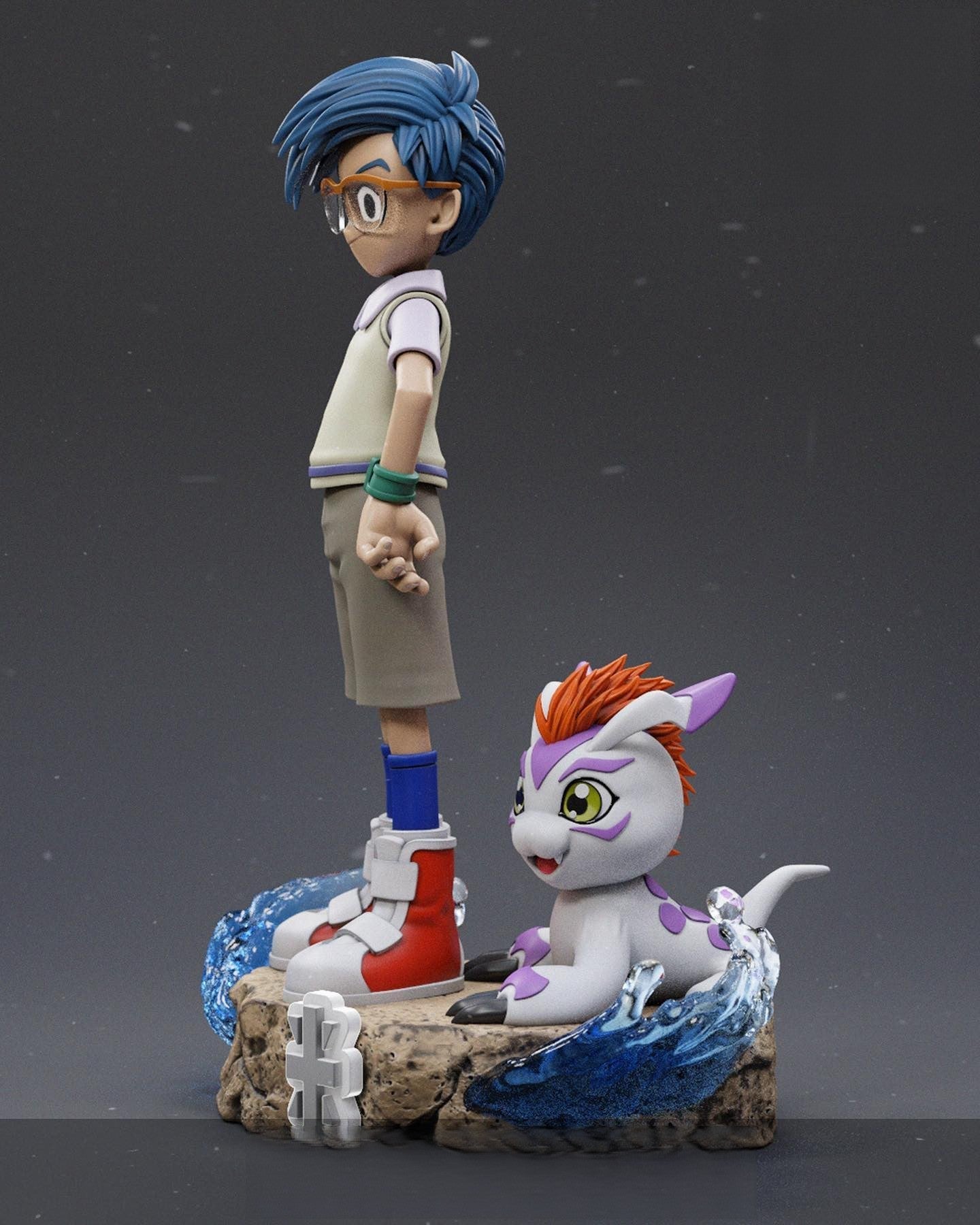 Joe and Gomamon - Digimon - STL 3D Print Files