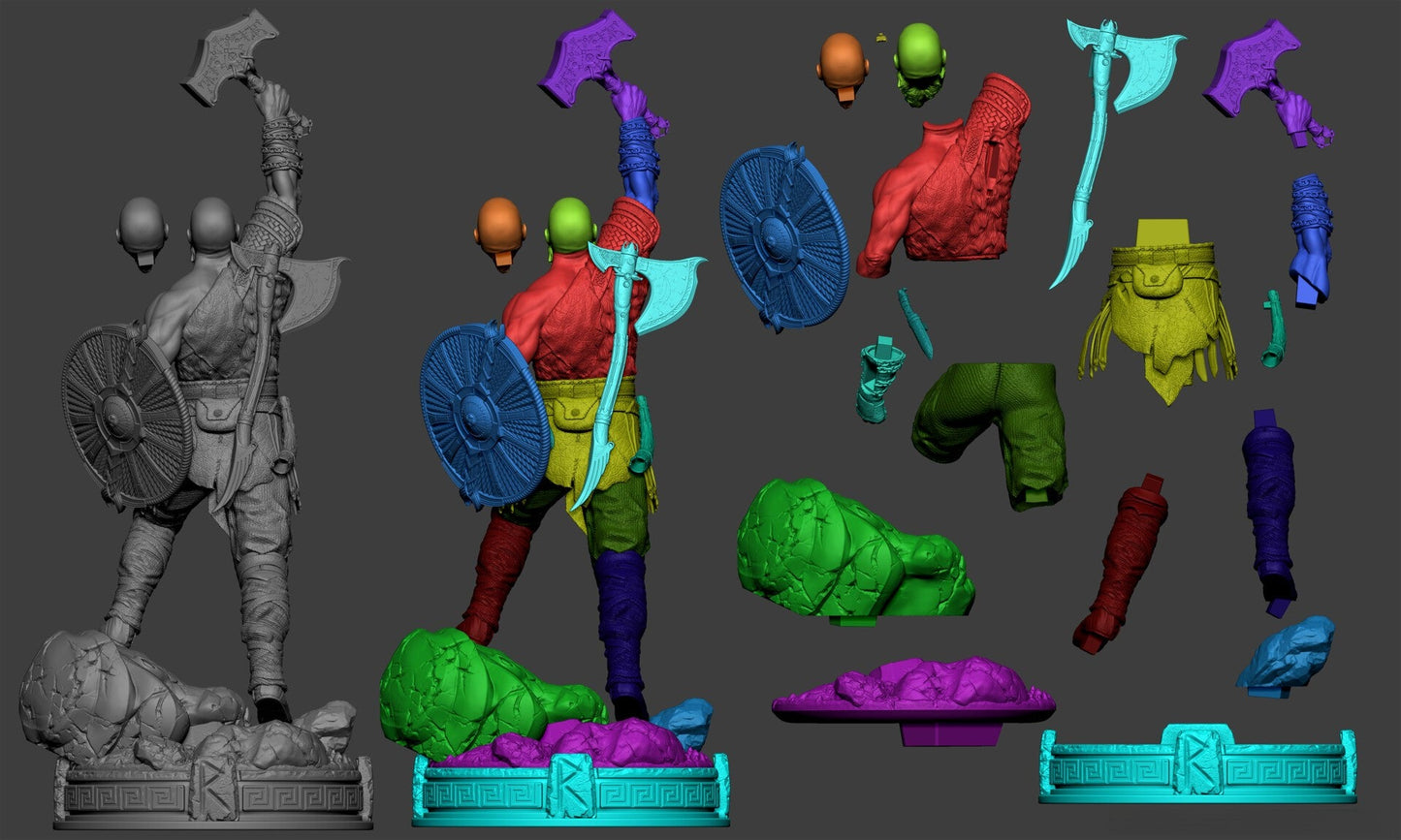 1533 KRATOS - God of War - STL 3D Print Files