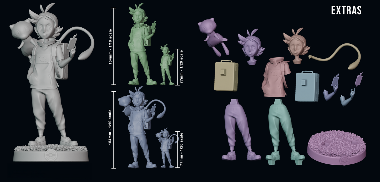 Goh and Mew - Pokemon - STL 3D Print Files