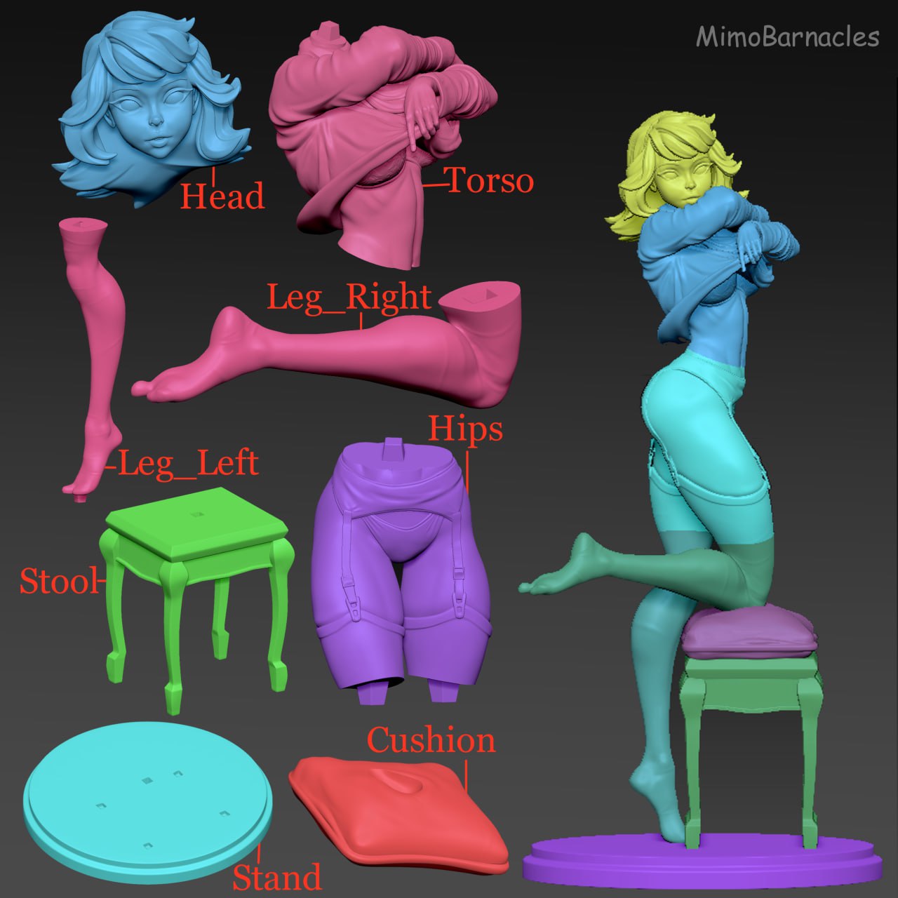 Daphne Blake - Scooby Doo - STL 3D Print Files