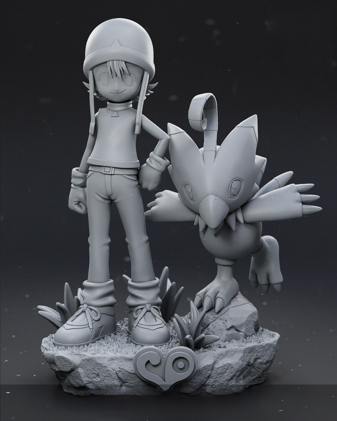 Takenouchi Sora And Piyomon - Digimon - STL 3D Print Files