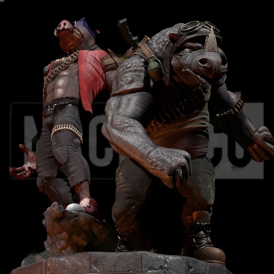 Rocksteady and Bebop - TMNT - STL 3D Print Files