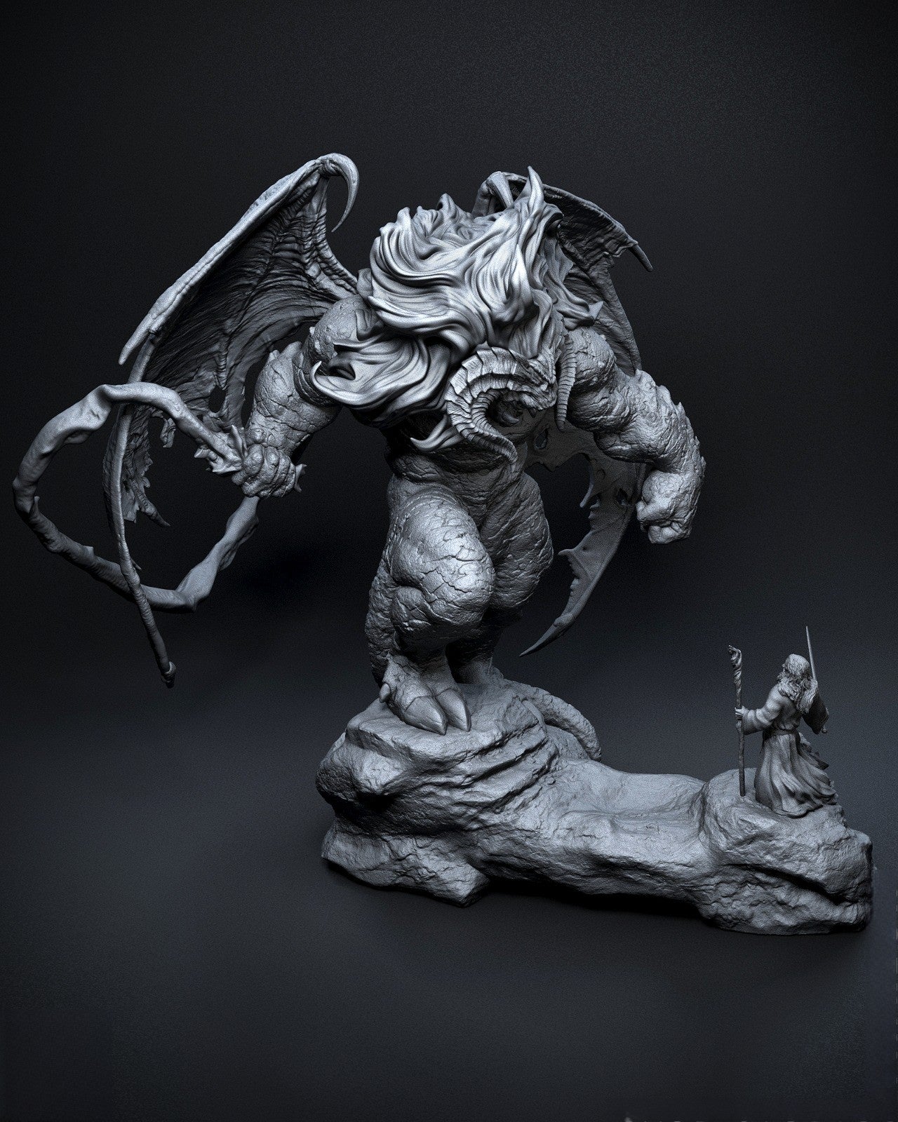 Gandalf vs Balrog - Lord of the Rings - STL 3D Print Files