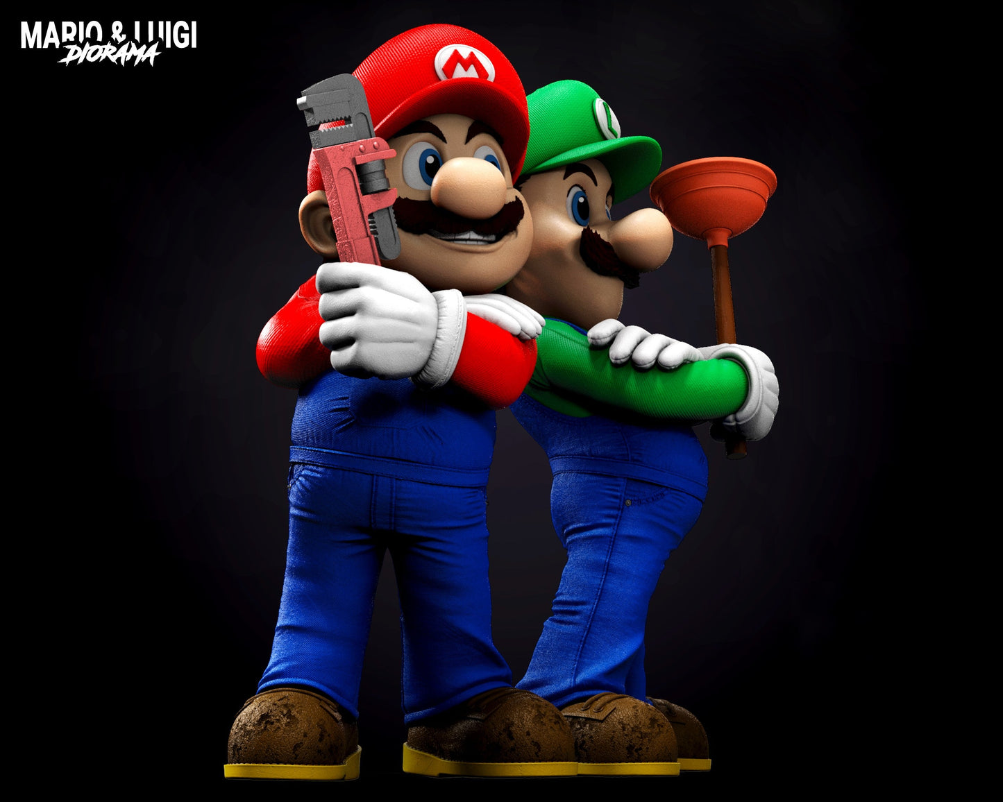 Mario and Luigi - Super Mario Bros  - STL 3D Print Files