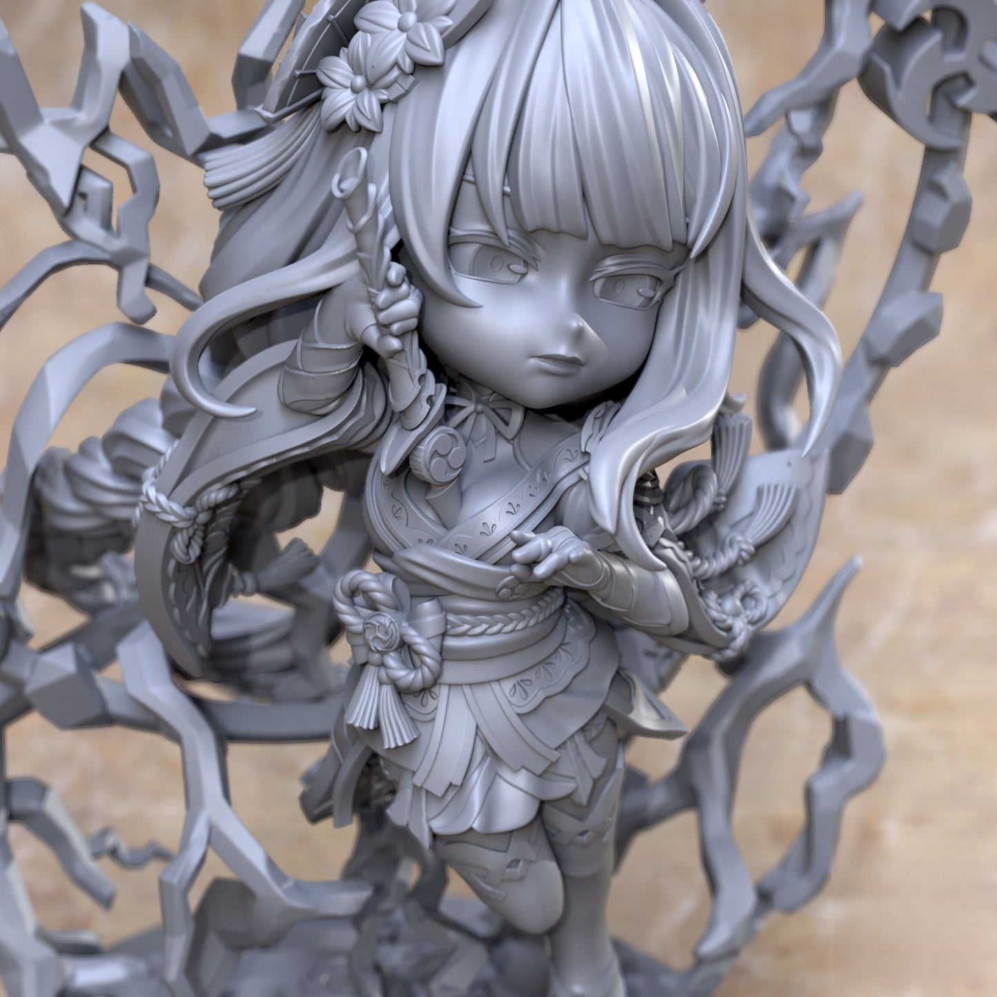 Chibi Raiden Shogun - Genshin Impact - STL 3D Print Files