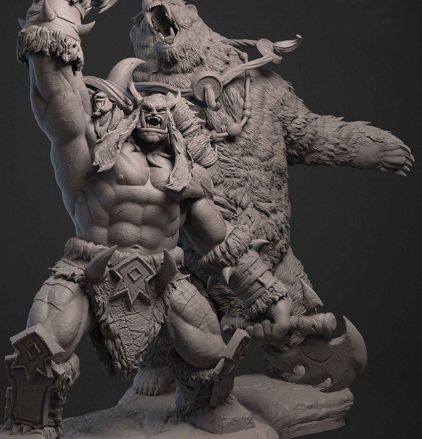 Rexxar and Misha - World of Warcraft - STL 3D Print Files