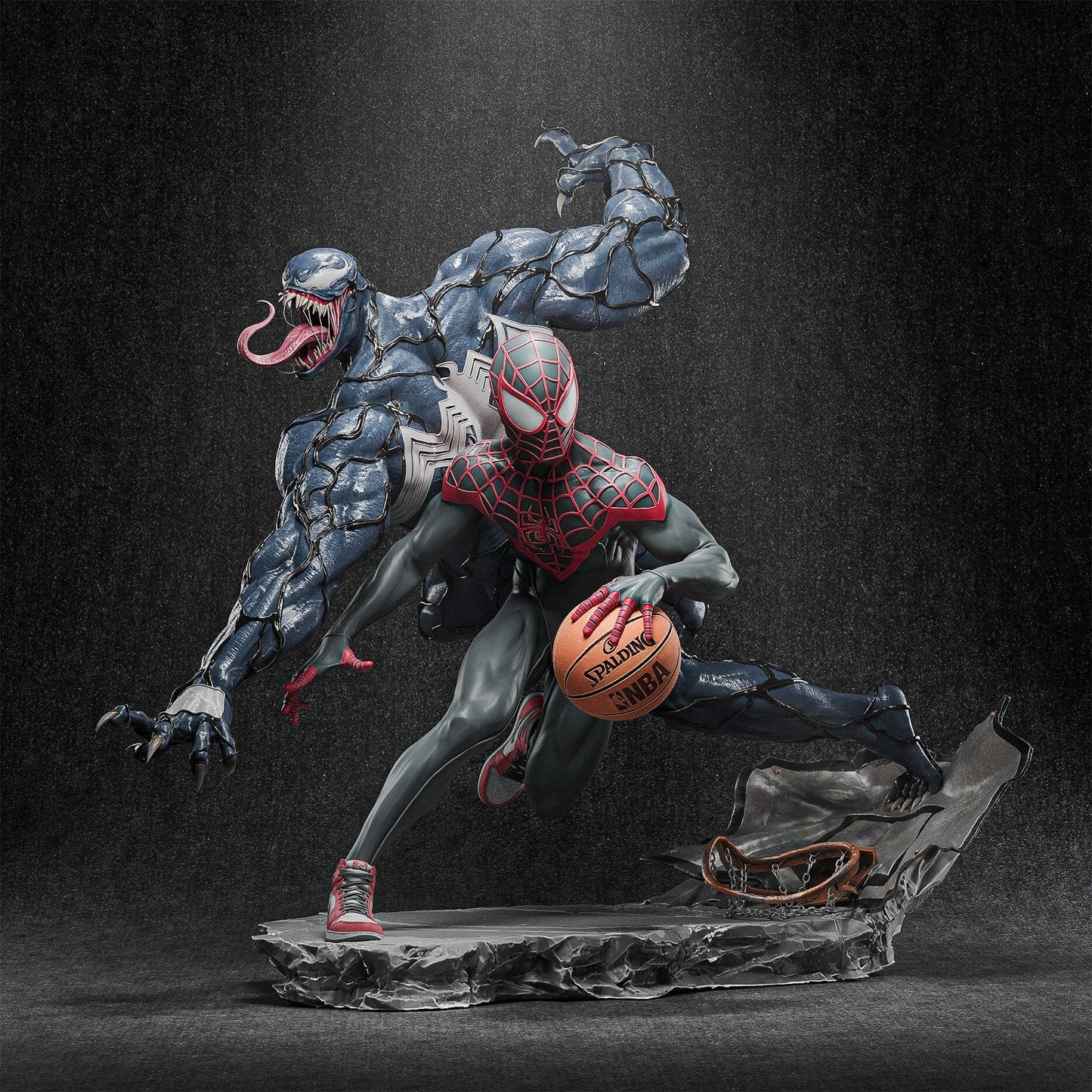 1459 Spiderman Miles Morales VS Venom - Marvel Comics - STL 3D Print Files