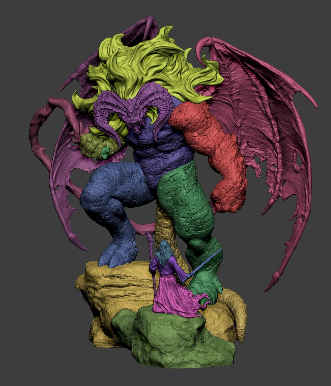 Gandalf vs Balrog - Lord of the Rings - STL 3D Print Files