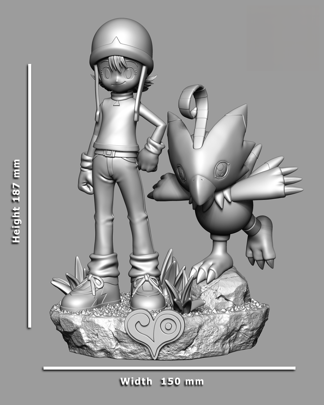 Takenouchi Sora And Piyomon - Digimon - STL 3D Print Files