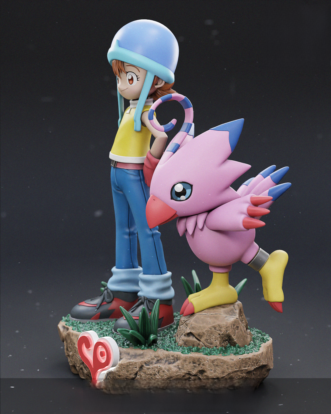 Takenouchi Sora And Piyomon - Digimon - STL 3D Print Files