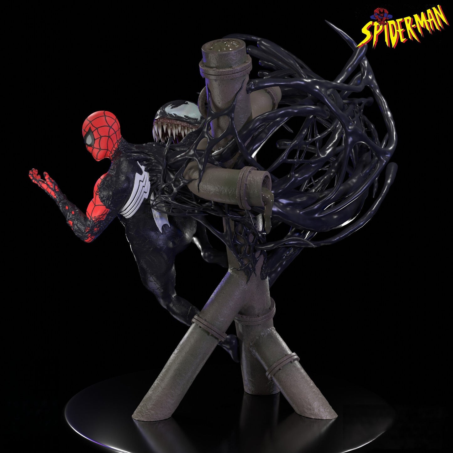 1483 Spider-Man VS Venom - STL 3D Print Files