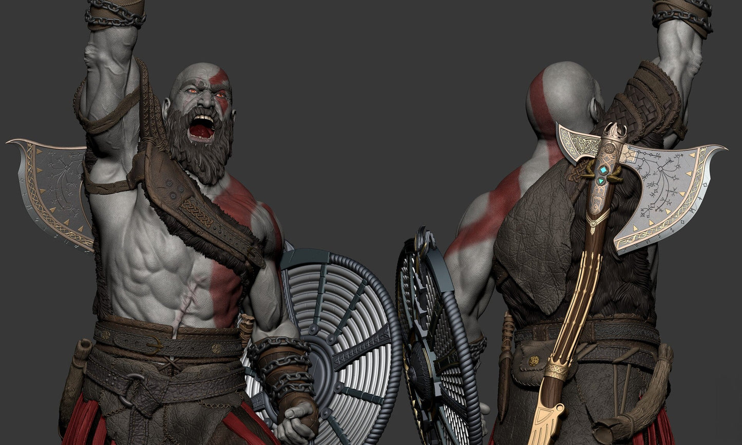 1533 KRATOS - God of War - STL 3D Print Files