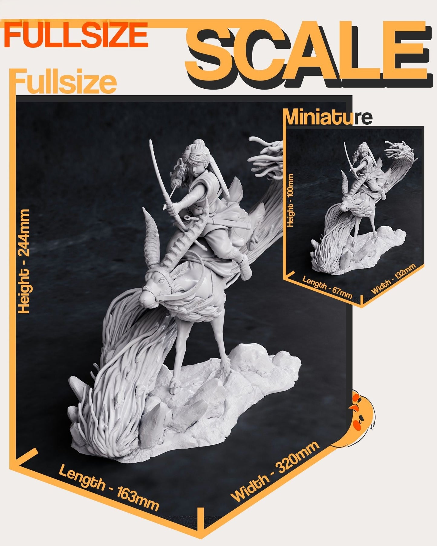 Ashitaka - Princess Mononoke - STL 3D Print Files