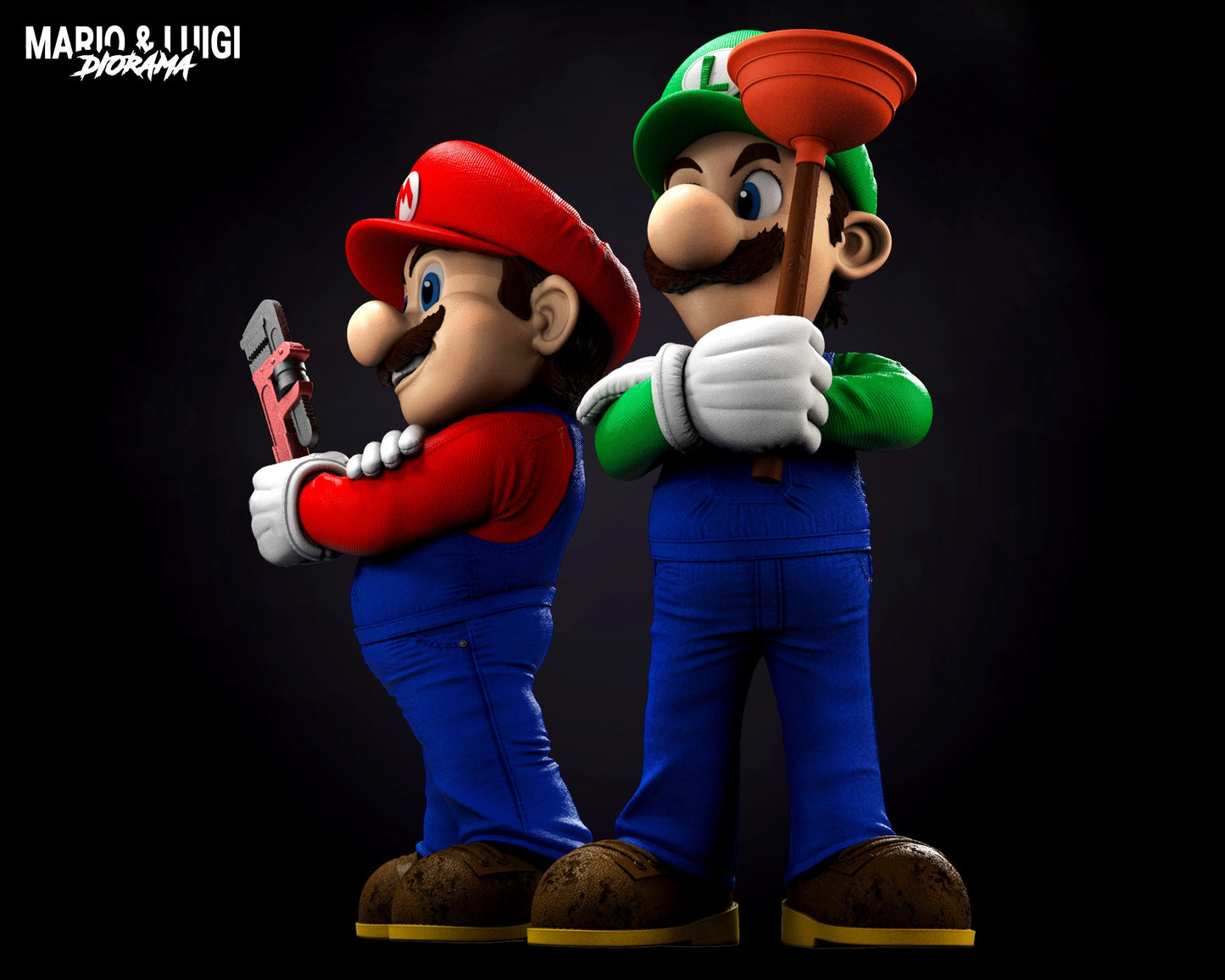 Mario and Luigi - Super Mario Bros  - STL 3D Print Files