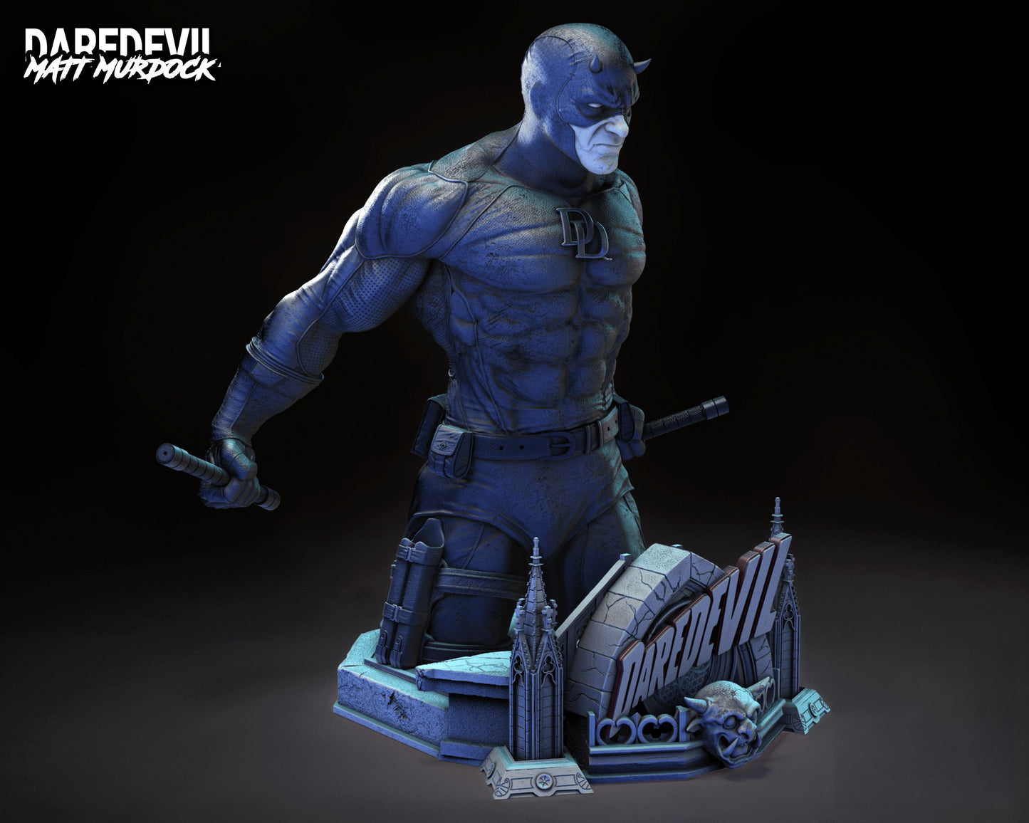 Daredevil Sculpture & Bust - Marvel Comics - STL 3D Print Files