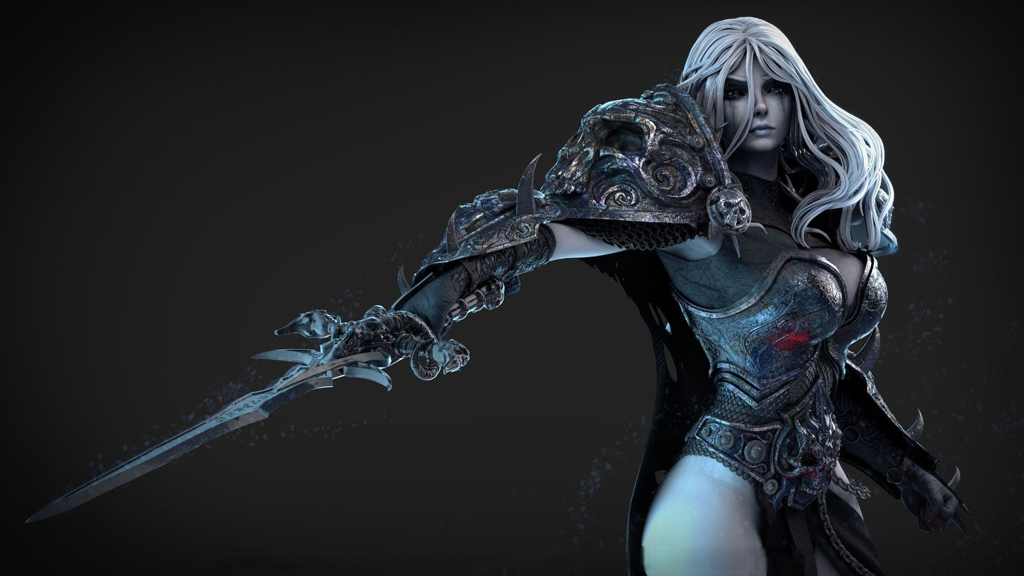 Female Death Knight NSFW - World Of Warcraft - STL 3D Print Files