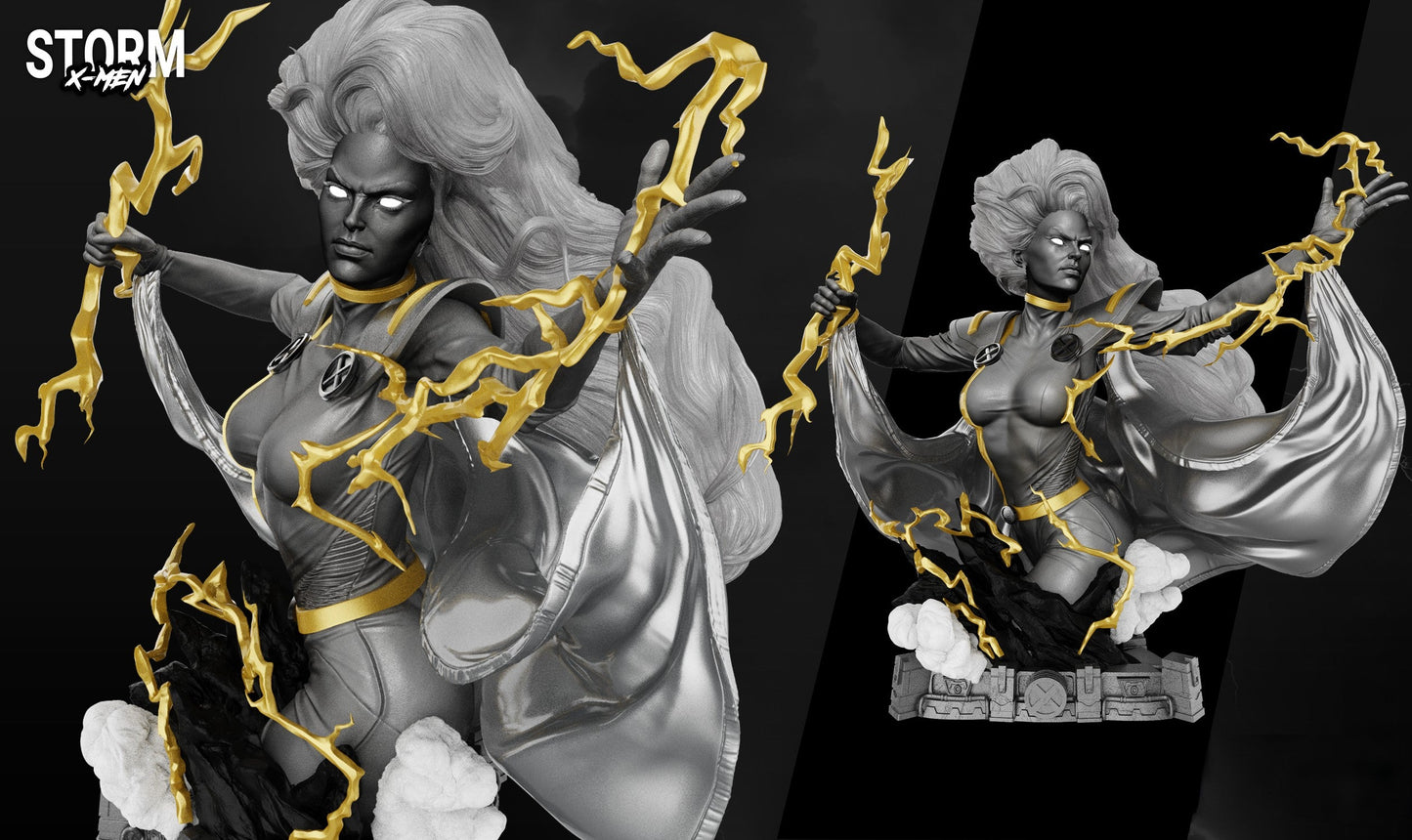 Storm Statue and Bust - X-men - STL 3D Print Files