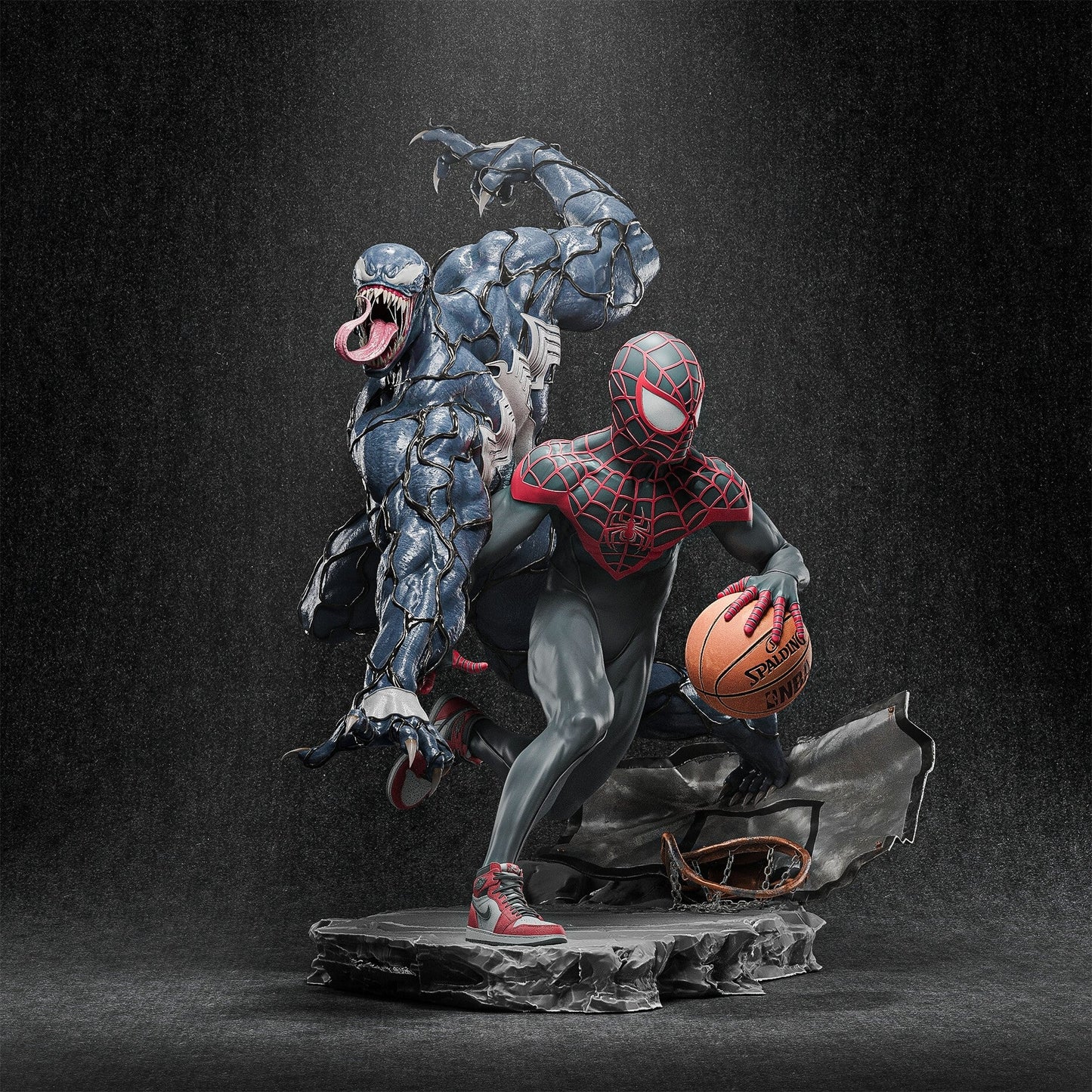 1459 Spiderman Miles Morales VS Venom - Marvel Comics - STL 3D Print Files