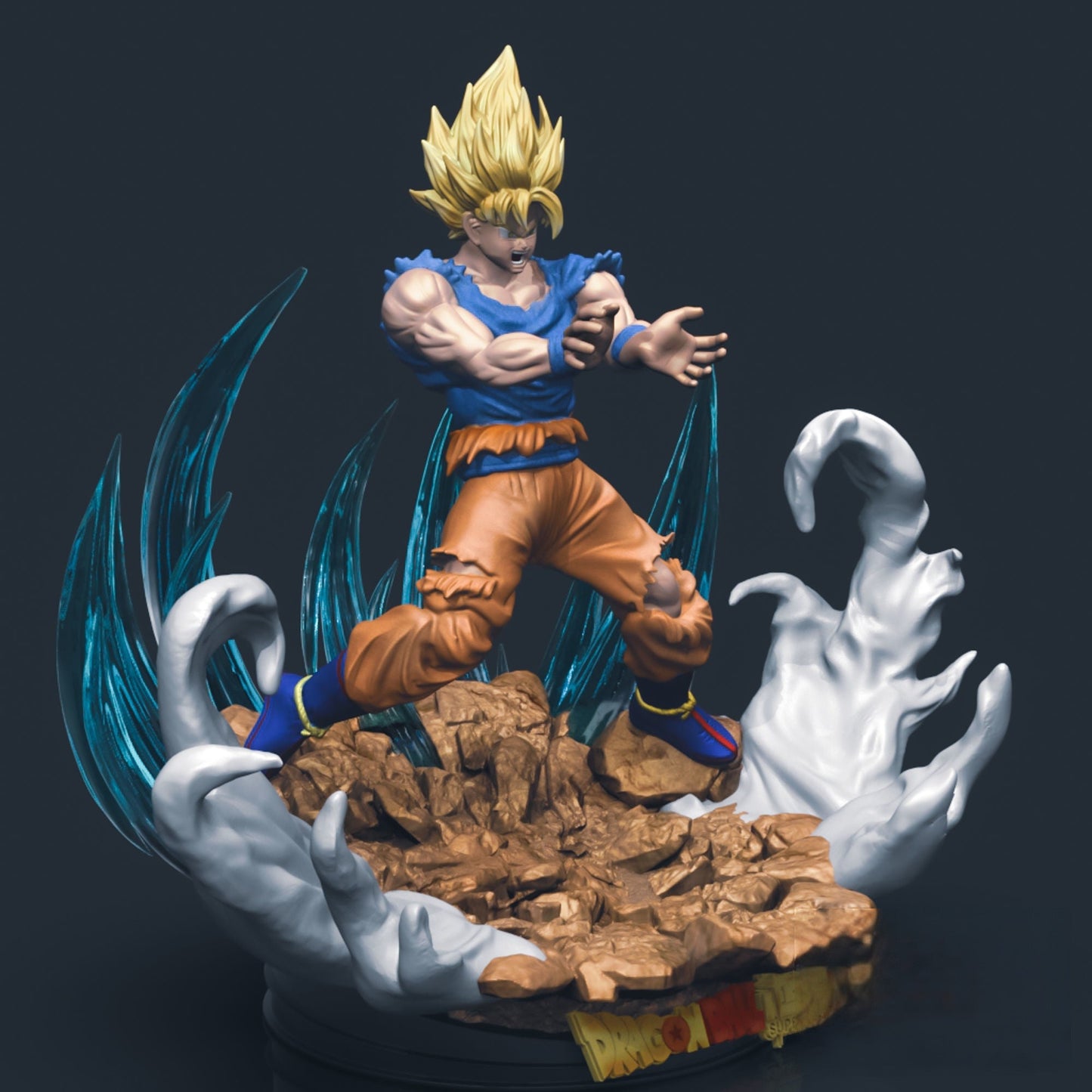 1338 Son Goku Super Saiyan - Dragon Ball - STL 3D Print Files