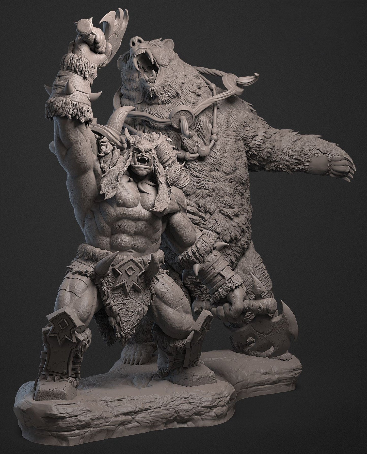 Rexxar and Misha - World of Warcraft - STL 3D Print Files