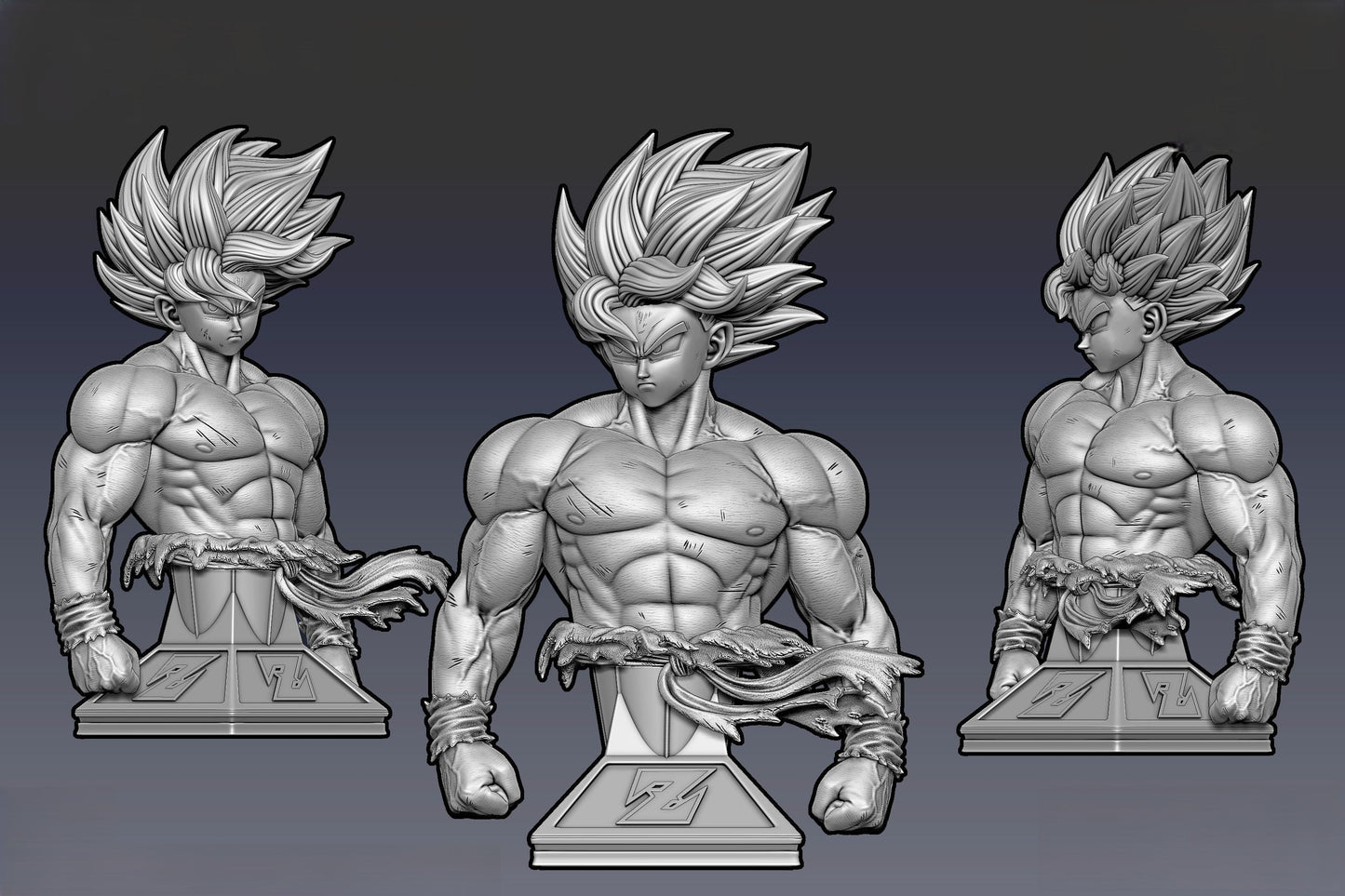 1249 Super Saiyan Goku -  Dragon Ball Z  - STL 3D Print Files