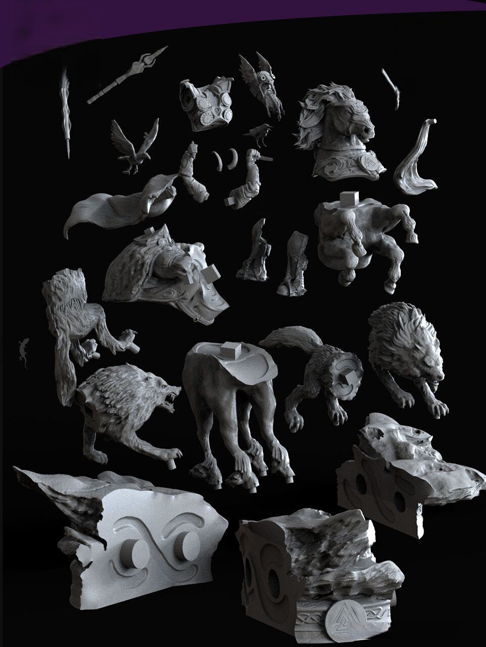 Odin and Sleipnir  - STL 3D Print Files