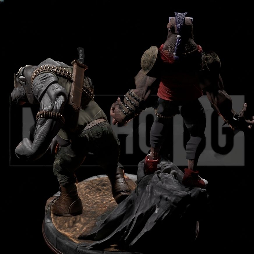 Rocksteady and Bebop - TMNT - STL 3D Print Files