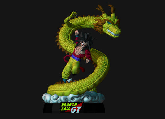 Goku SSJ4 AND Shenlong - Dragon Ball GT - STL 3D Print Files
