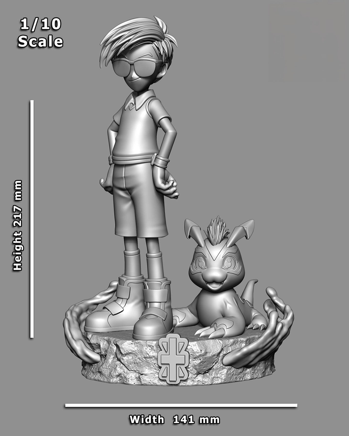 Joe and Gomamon - Digimon - STL 3D Print Files