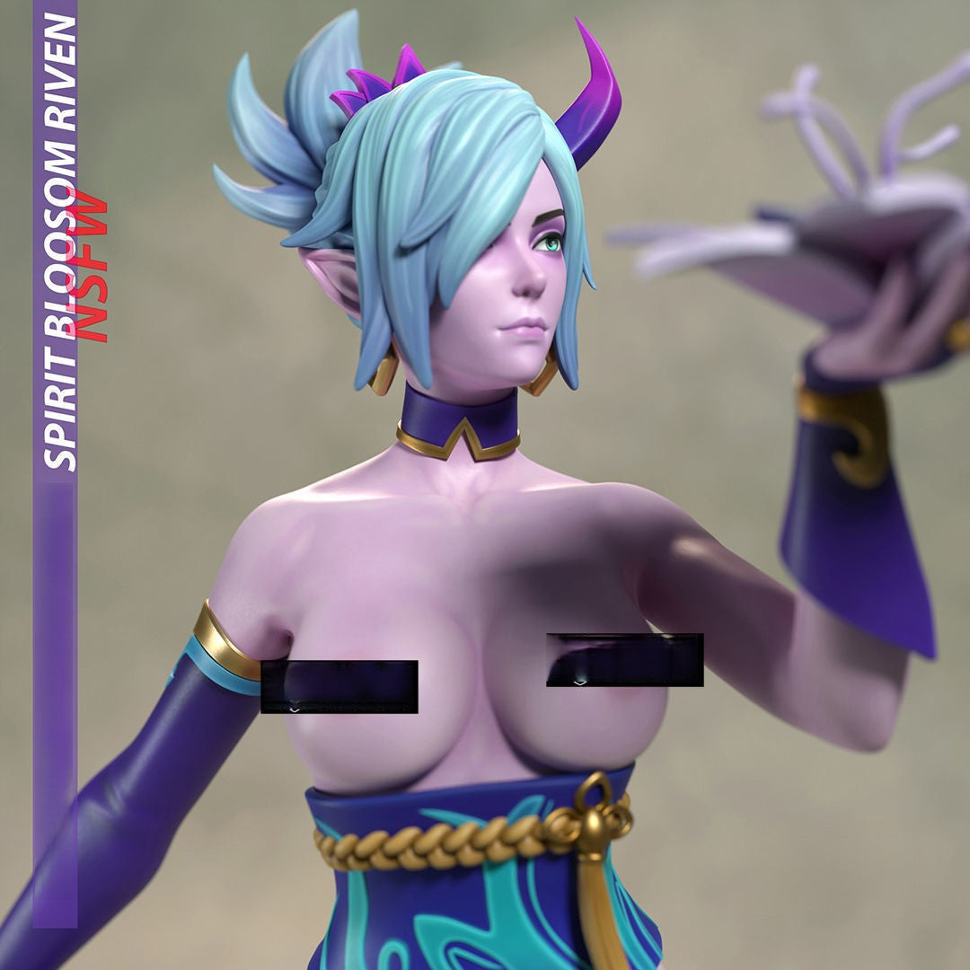 Spirit Blossom Riven NSFW - League of Legend - STL 3D Print Files