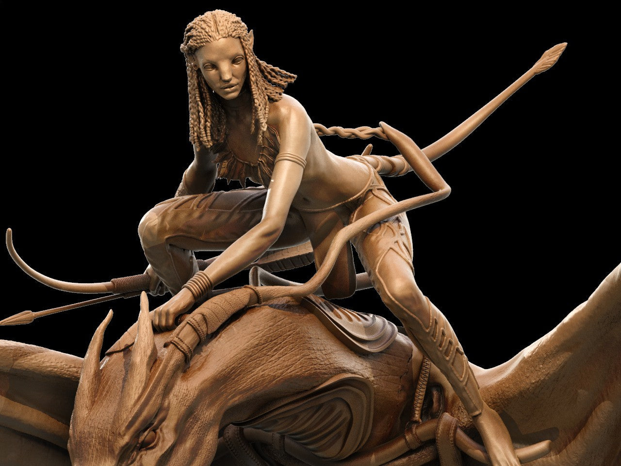 Neytiri with dragon - Avatar - STL 3D Print Files