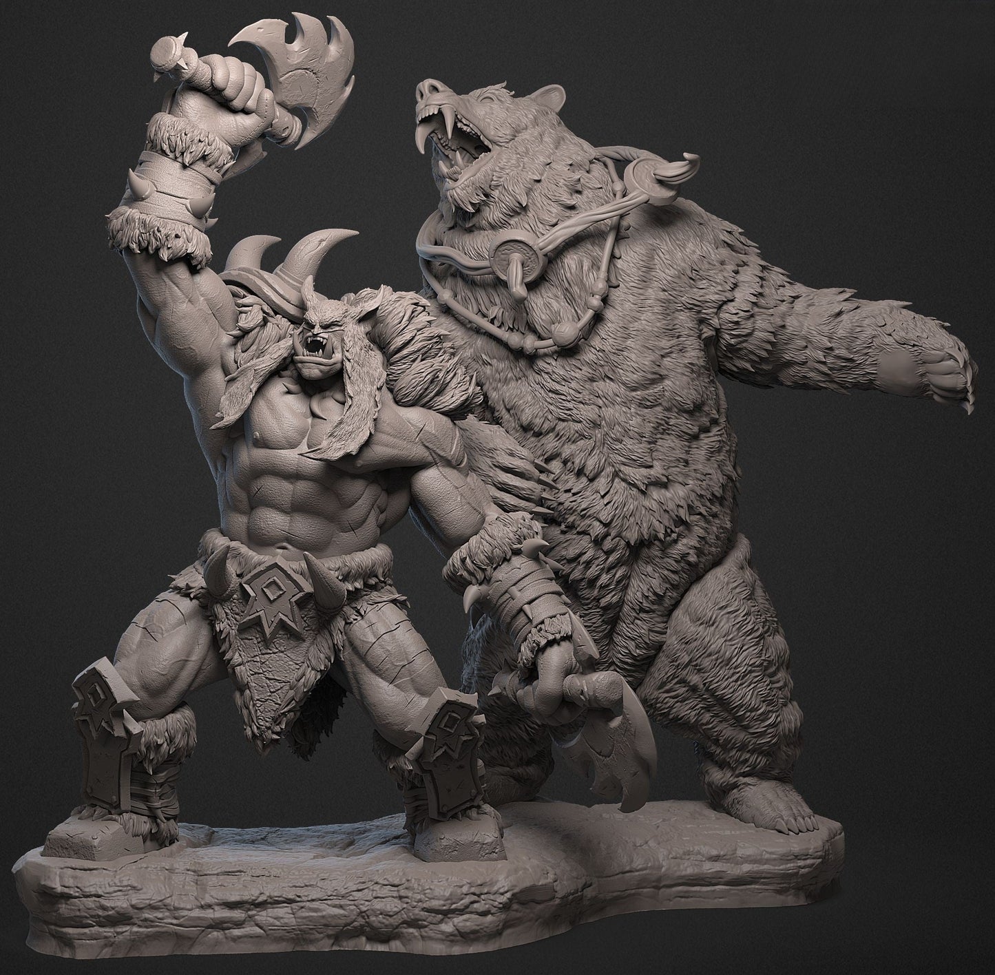 Rexxar and Misha - World of Warcraft - STL 3D Print Files