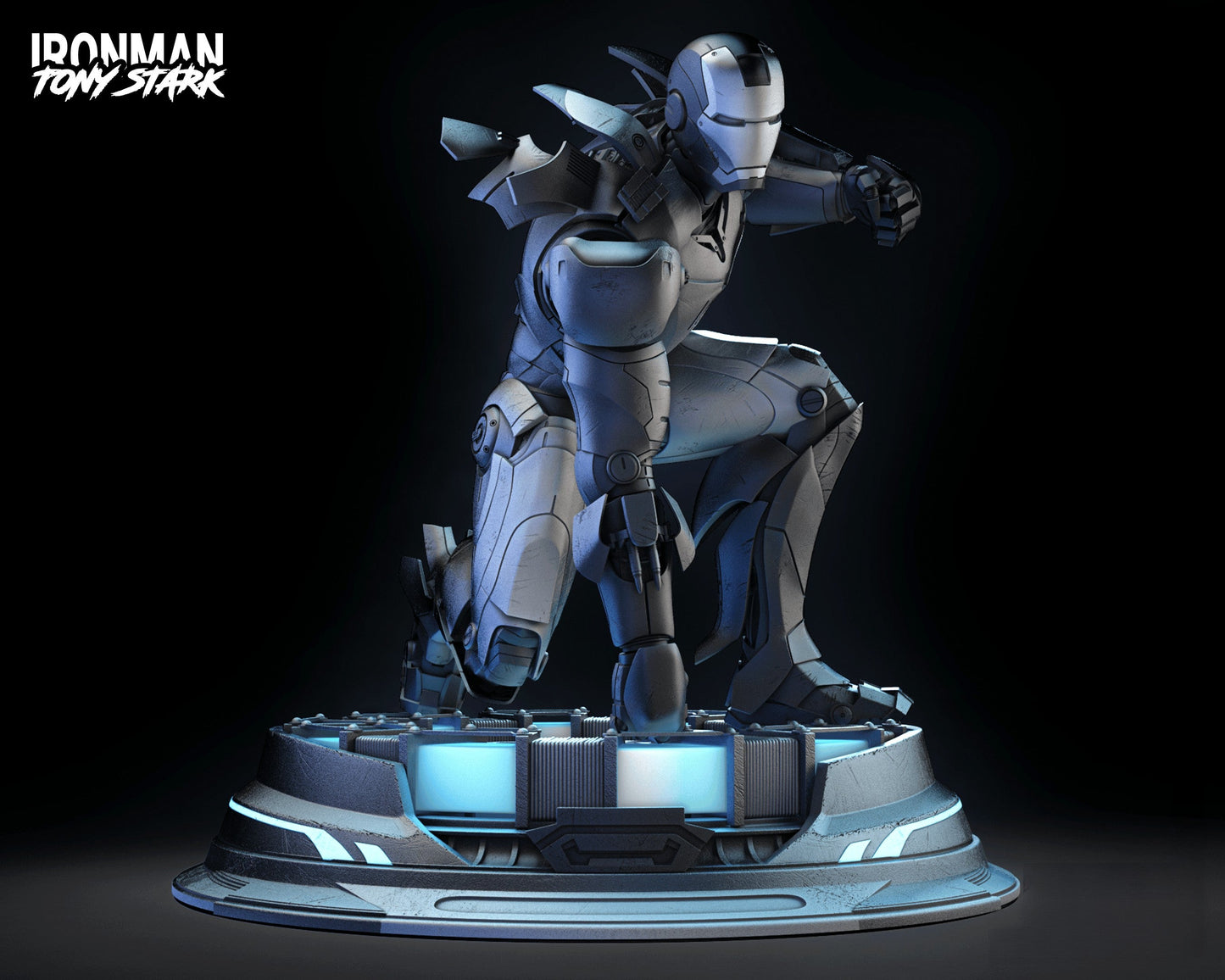 Iron Man Landing Pose - Marvel Comics - STL 3D Print Files