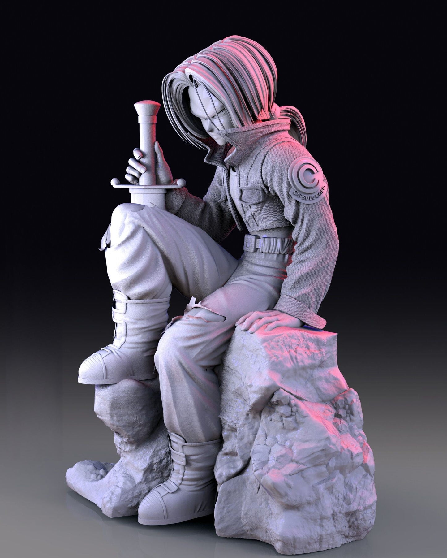 Trunks del Futuro - Dragon Ball - Full Piece - STL 3D Print Files