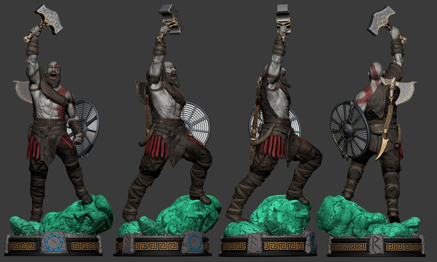 1533 KRATOS - God of War - STL 3D Print Files