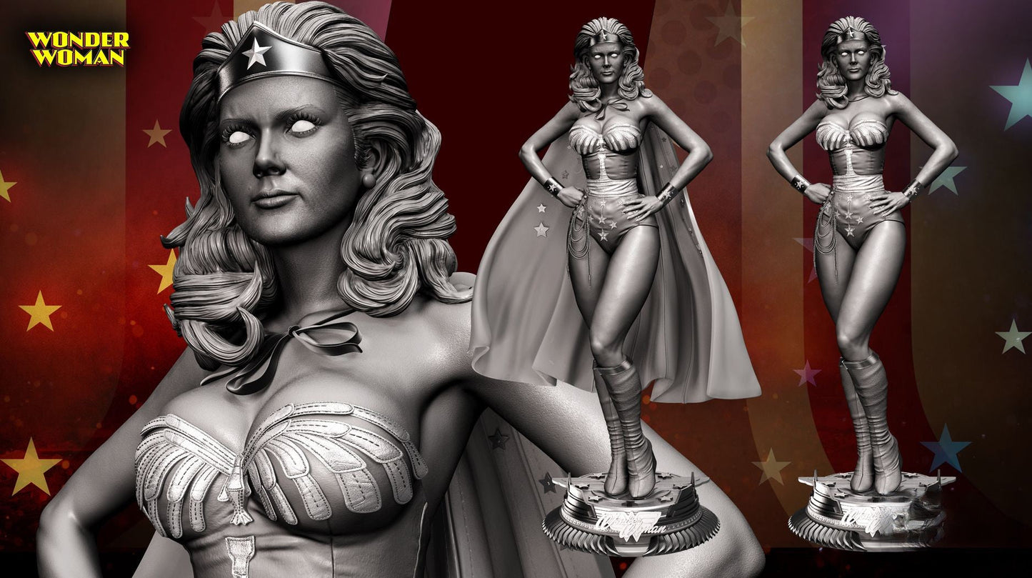 Wonder Woman - Lynda Carter - STL 3D Print Files