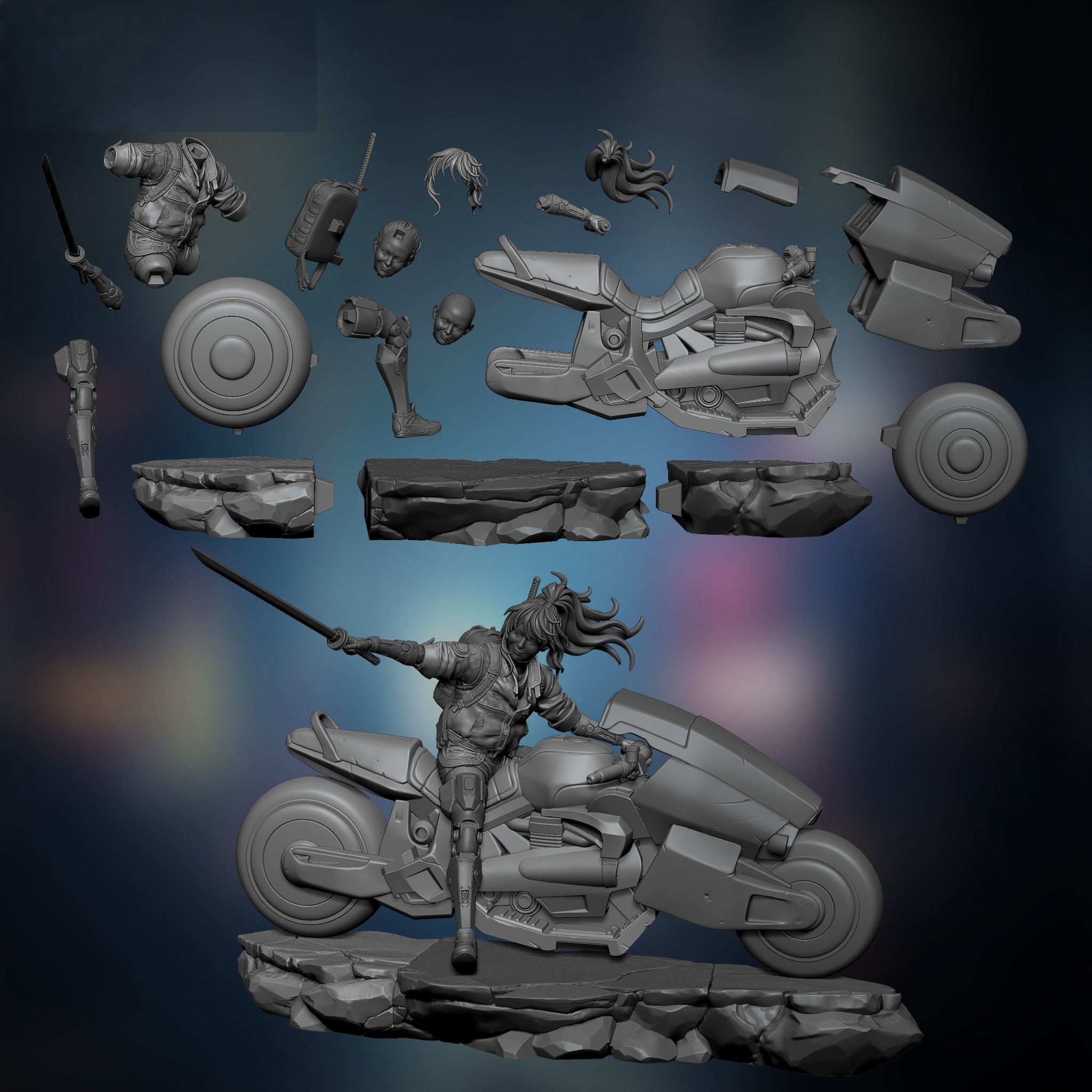 Strive Moto Rider - STL 3D Print Files – My Stl