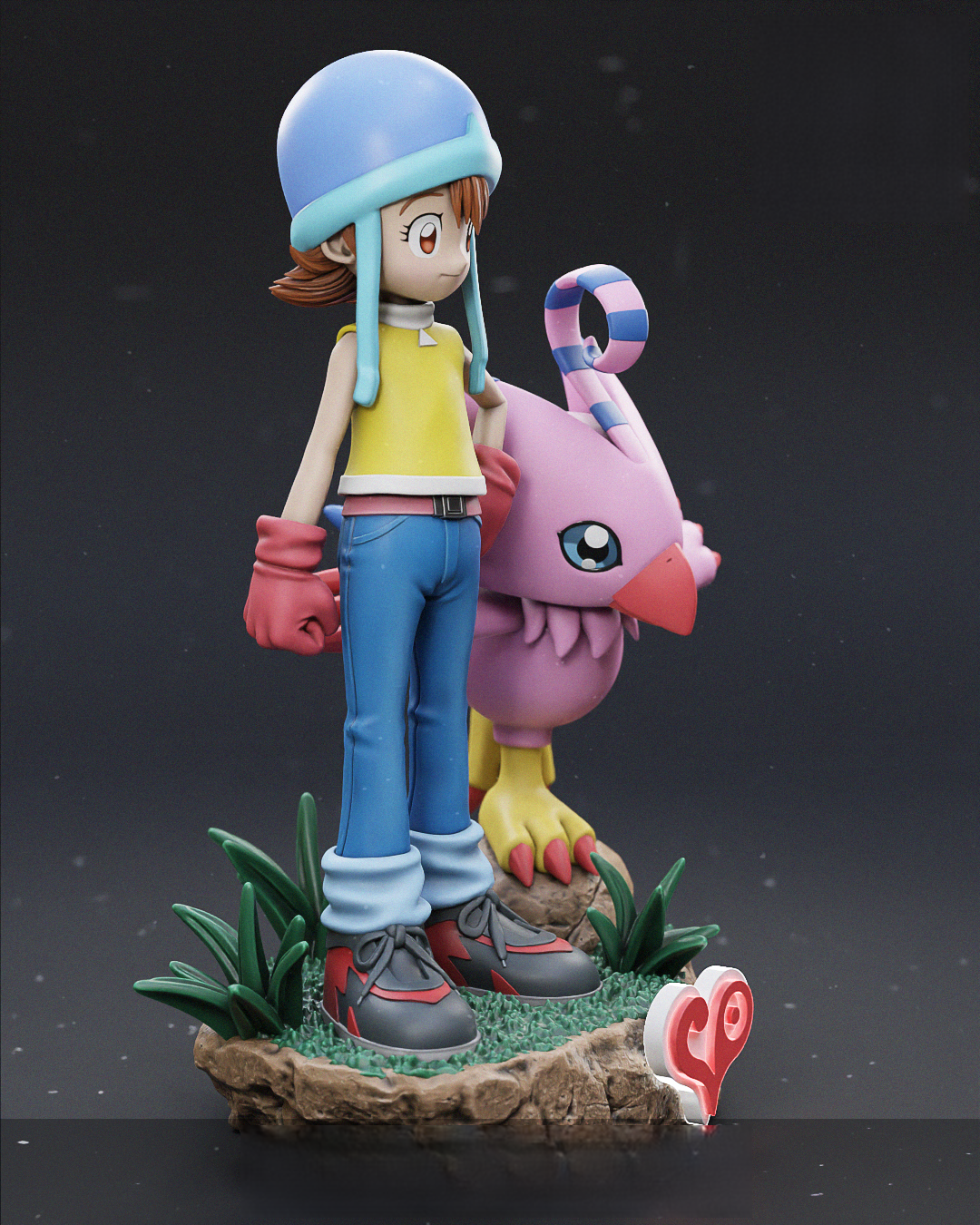 Takenouchi Sora And Piyomon - Digimon - STL 3D Print Files