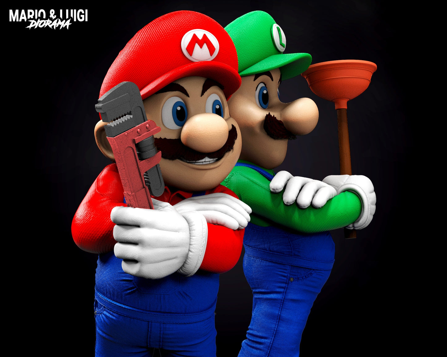 Mario and Luigi - Super Mario Bros  - STL 3D Print Files