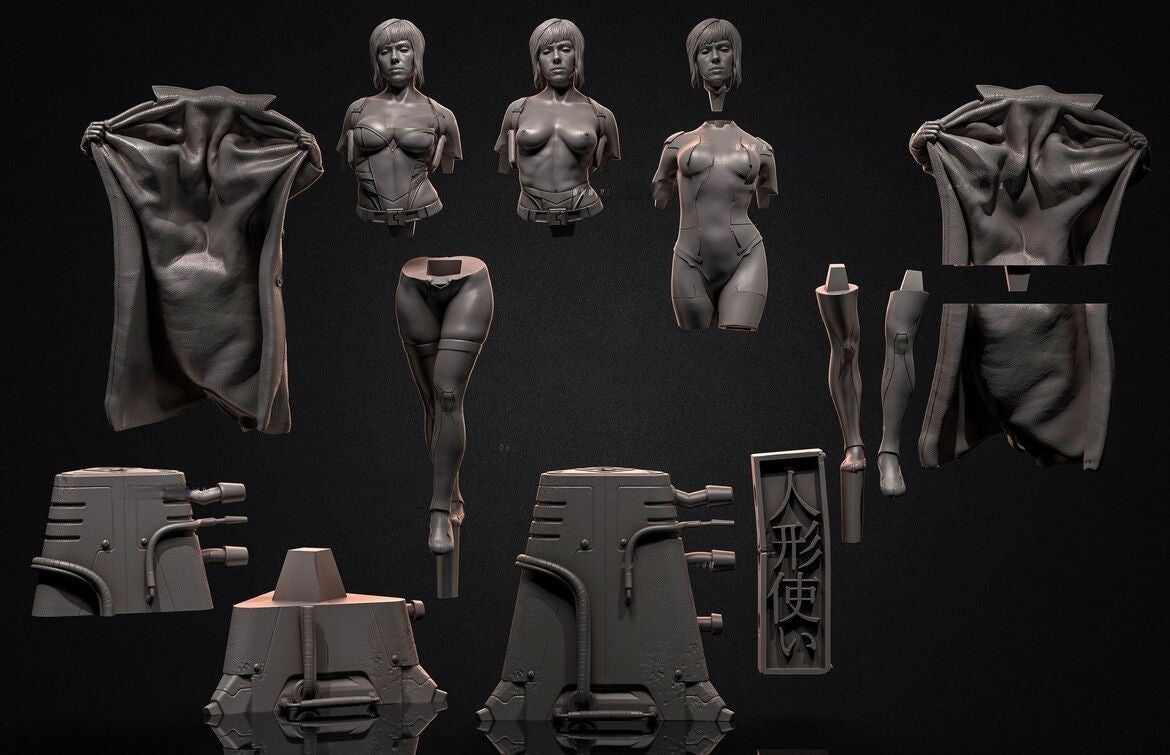 Major Motoko 3 VERSION - Ghost In The Shell - STL 3D Print Files